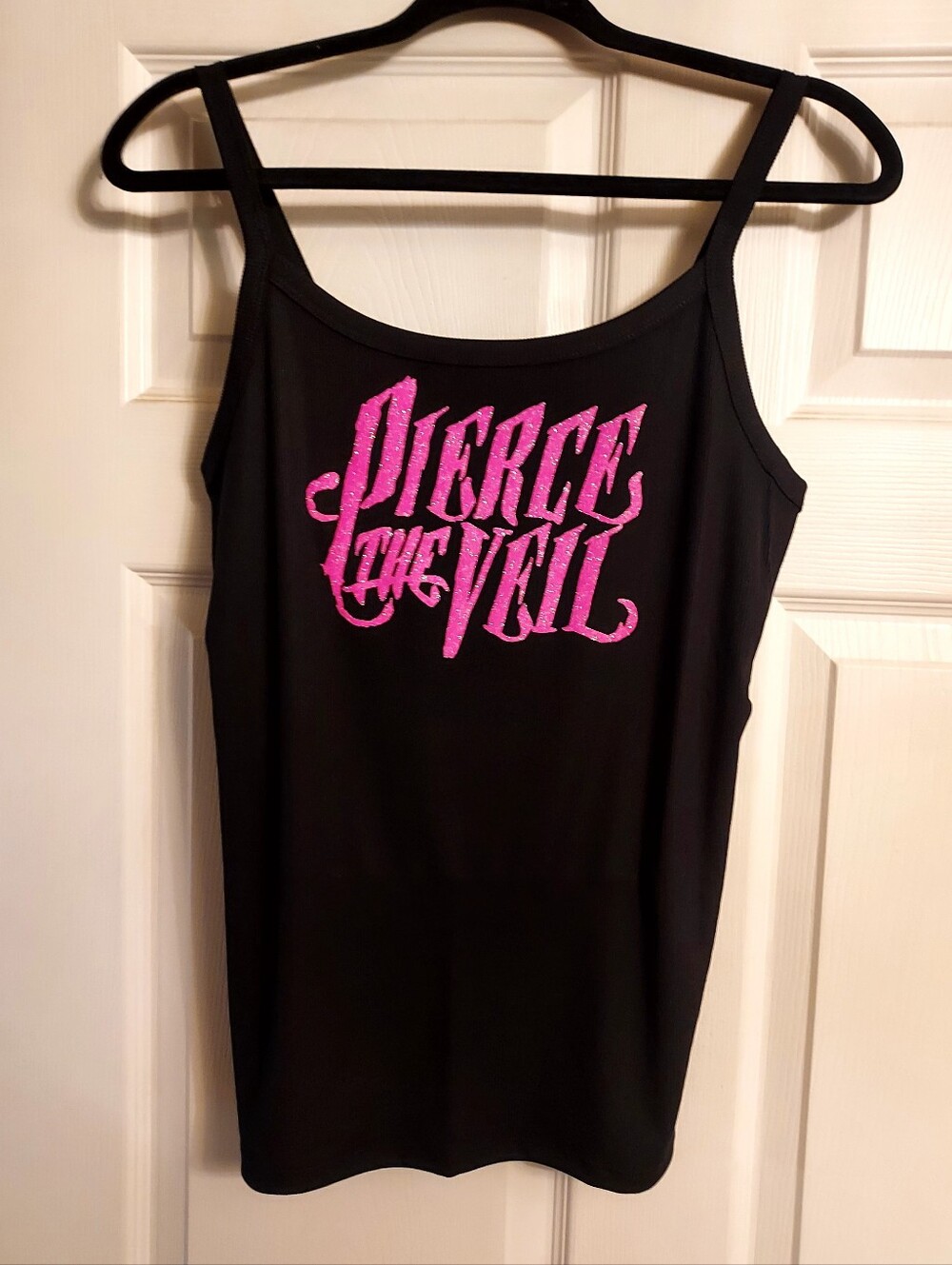 Pierce the veil misadventures shirt collide with the sky pink glitter Ptv Tank